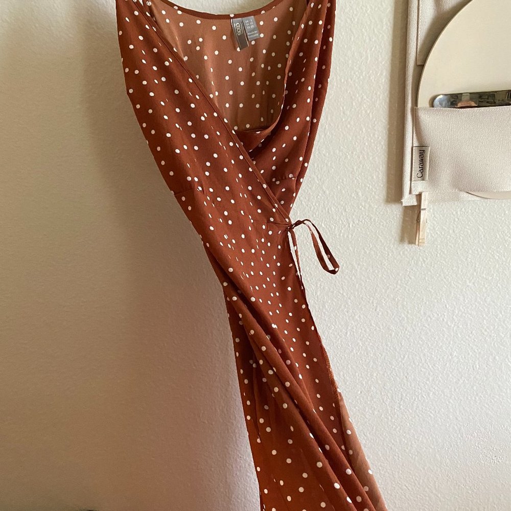 Burnt Orange Polka Dot Dress Size XS ASOS